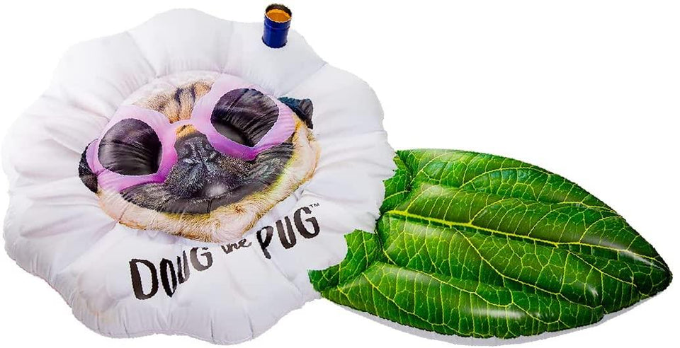 Doug The Pug Inflatable Pool Float Lounger Summer Beach Raft Puncture ...