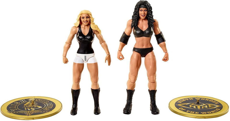 WWE Chyna vs Trish Stratus Championship Showdown Side Plate Wrestling Figures Mattel