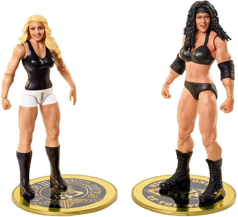 WWE Chyna vs Trish Stratus Championship Showdown Side Plate Wrestling Figures Mattel