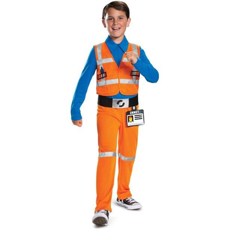 Emmet Lego Movie 2 Classic Size M 7/8 Boys Costume Jumpsuit Disguise