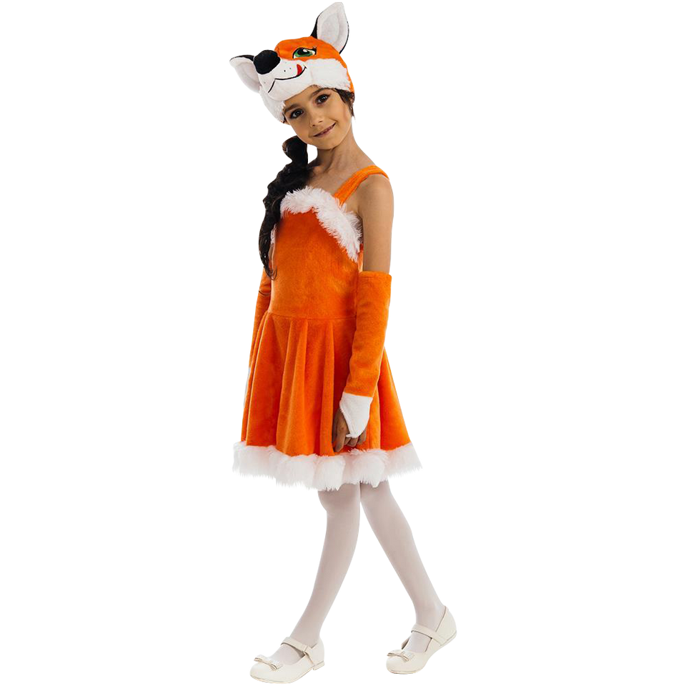 Foxy Fox Dress Plush Girls Costume Carnival Dress-Up Play - X-Small