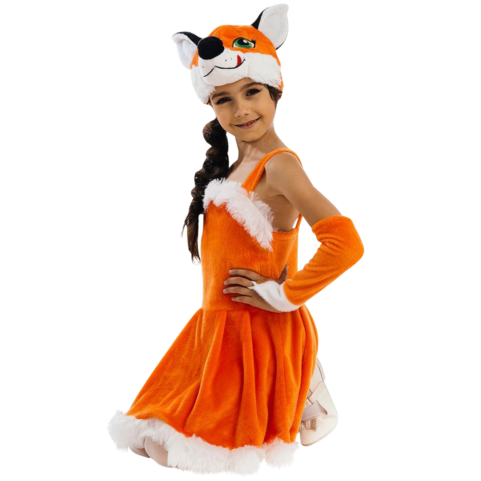 Foxy Fox Dress Plush Girls Costume Carnival Dress-Up Play - X-Small