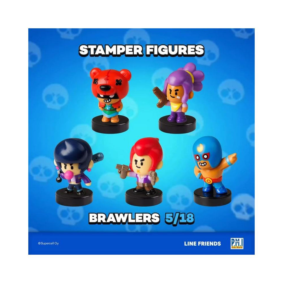 Brawl Stars Stamps 5pk Shelly Colt Nita Primo Bibi Party Favors Brawler Set PMI International