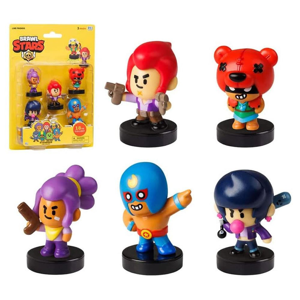 Brawl Stars Stamps 5pk Shelly Colt Nita Primo Bibi Party Favors Brawler Set  PMI International