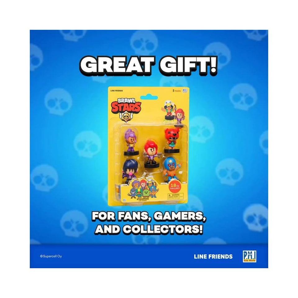 Brawl Stars Stamps 5pk Shelly Colt Nita Primo Bibi Party Favors Brawler Set PMI International