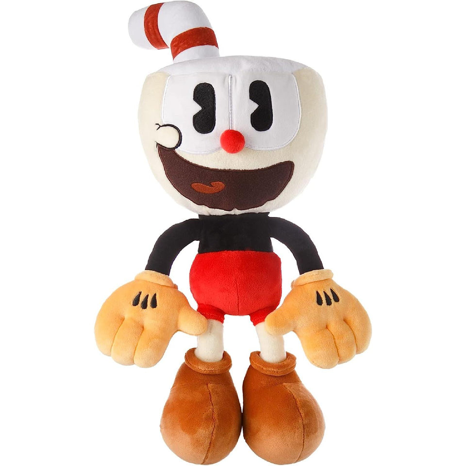 The Cuphead Show Cuphead & Mugman 2pk Plush 15" Doll Animated Series Character Soft Toy Mighty Mojo