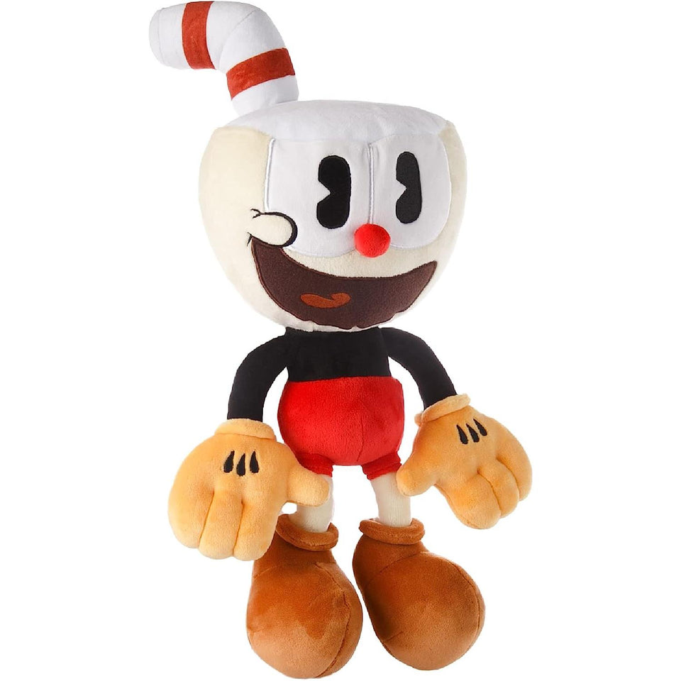 The Cuphead Show Cuphead & Mugman 2pk Plush 15" Doll Animated Series Character Soft Toy Mighty Mojo