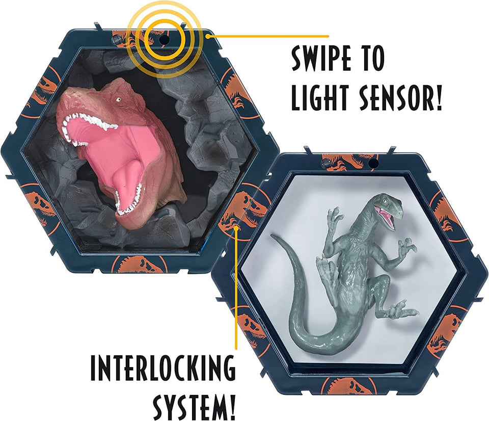 WOW Pods Blue Velociprator Light-Up Display Jurassic World Dominion Dinosaur WOW! Stuff