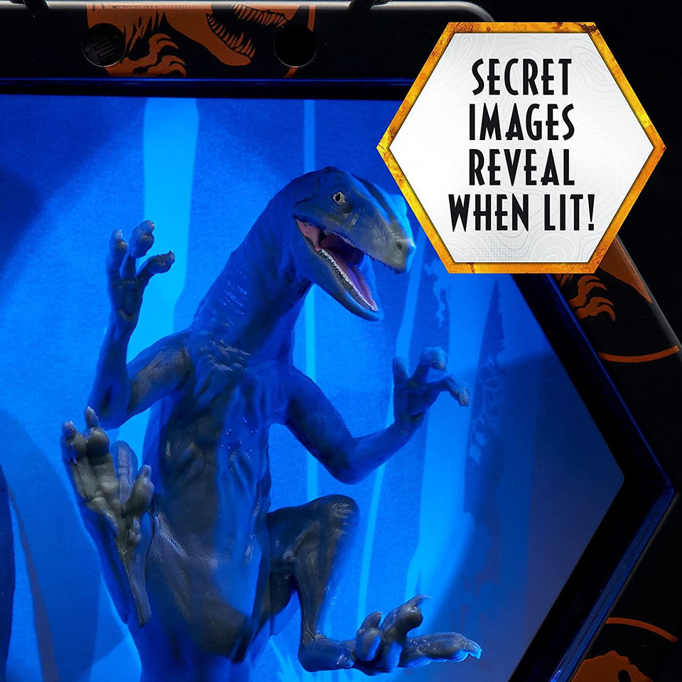 WOW Pods Blue Velociprator Light-Up Display Jurassic World Dominion Dinosaur WOW! Stuff