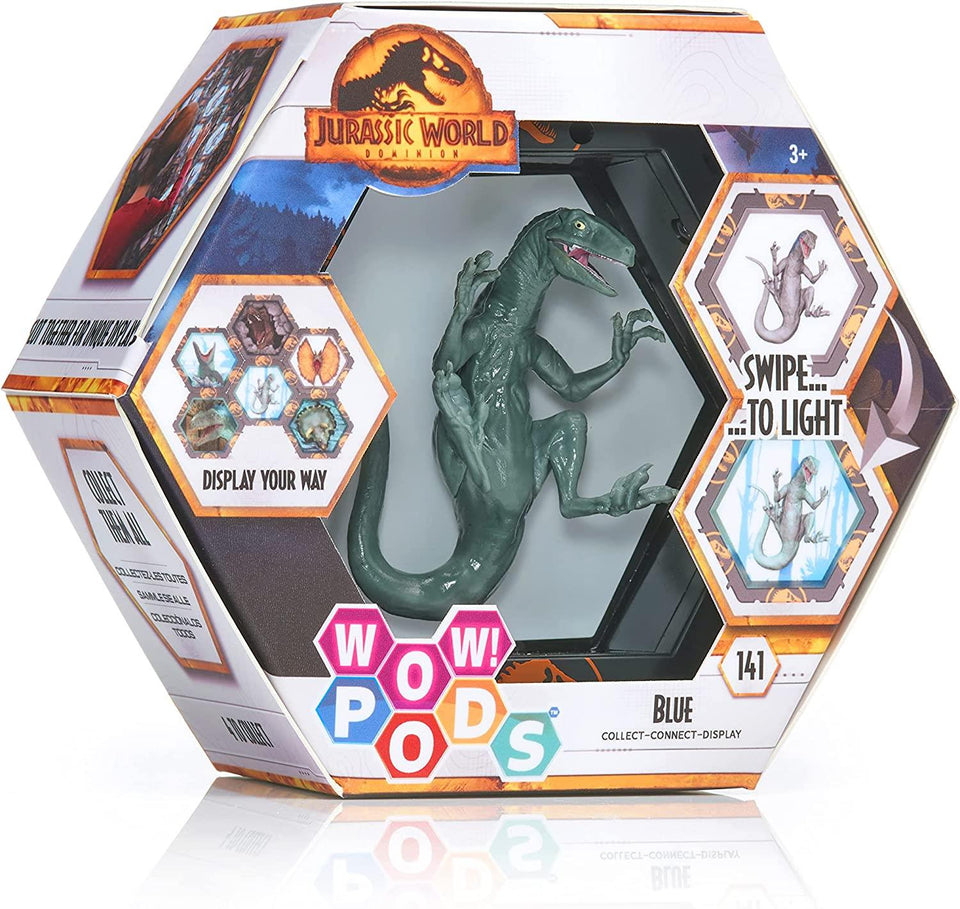 WOW Pods Blue Velociprator Light-Up Display Jurassic World Dominion Dinosaur WOW! Stuff
