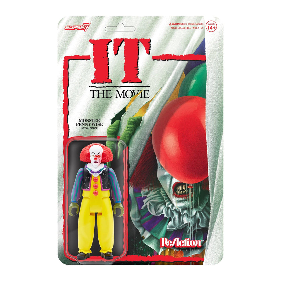 IT Monster Pennywise Clown TV Miniseries Stephen King Horror Figure Super7