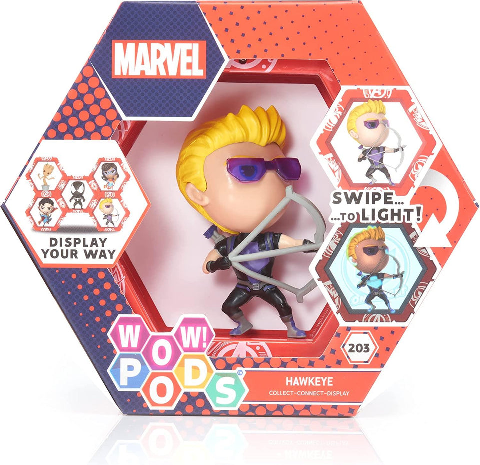 WOW Pods Hawkeye Connect Swipe Light-Up Figure Marvel Avengers Collection WOW! Stuff