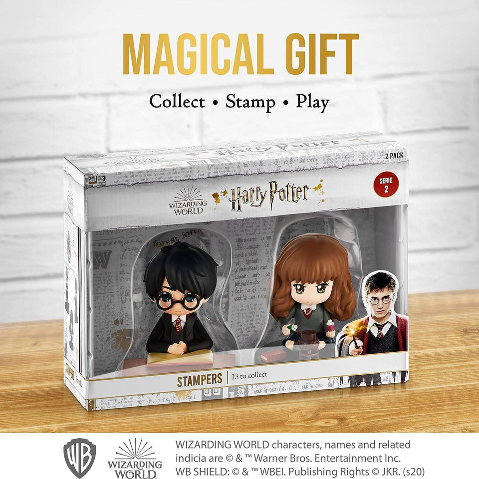 Hermione Granger & Harry Potter Ink Stampers Studying Hogwarts Fantasy PMI International