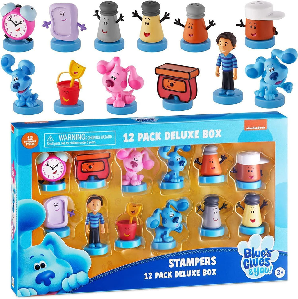 Blues Clues Stamps 12pk Tickety Josh Shovel Pail Slippery Soap Magenta Paprika PMI International