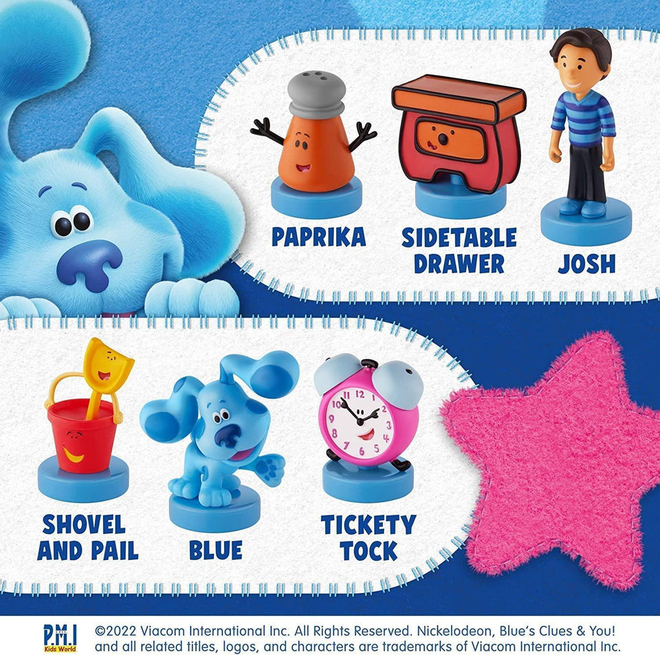 Blues Clues Stamps 12pk Tickety Josh Shovel Pail Slippery Soap Magenta Paprika PMI International