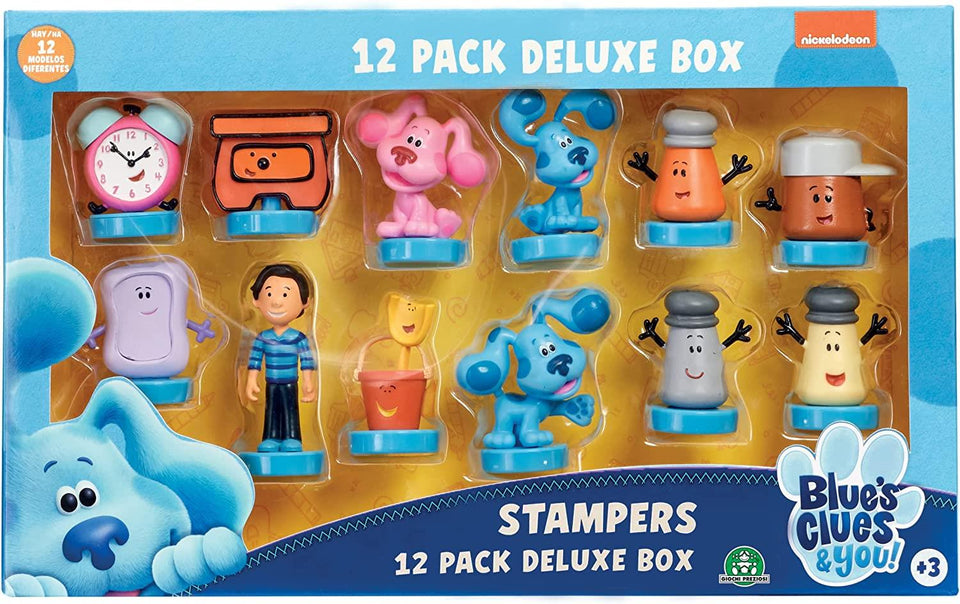 Blues Clues Stamps 12pk Tickety Josh Shovel Pail Slippery Soap Magenta Paprika PMI International