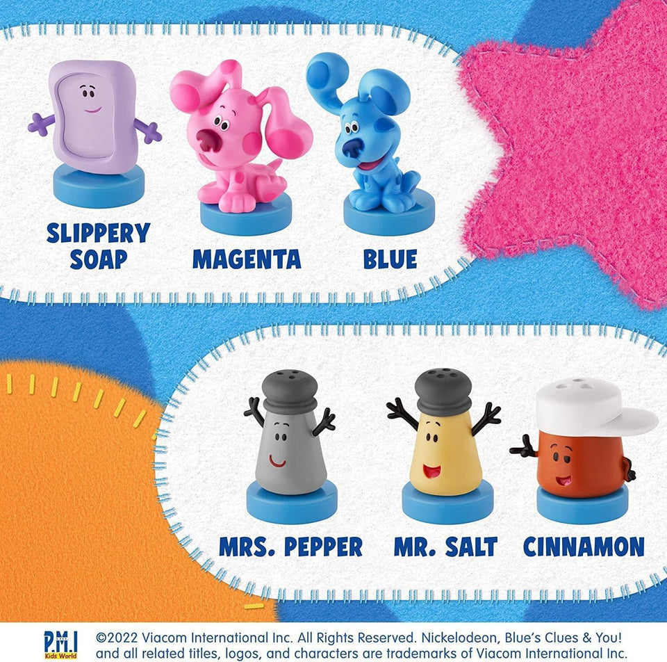 Blues Clues Stamps 12pk Tickety Josh Shovel Pail Slippery Soap Magenta Paprika PMI International