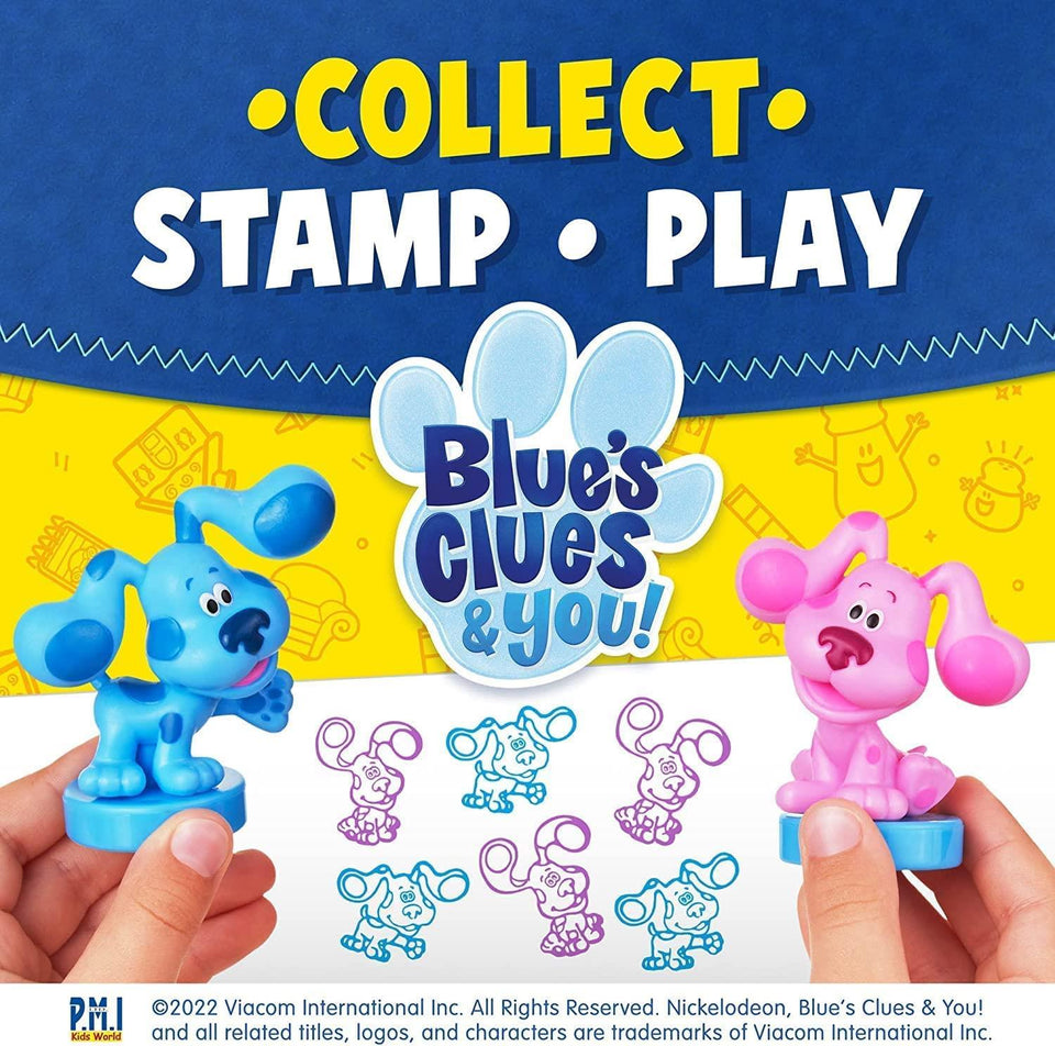 Blues Clues Stamps 12pk Tickety Josh Shovel Pail Slippery Soap Magenta Paprika PMI International