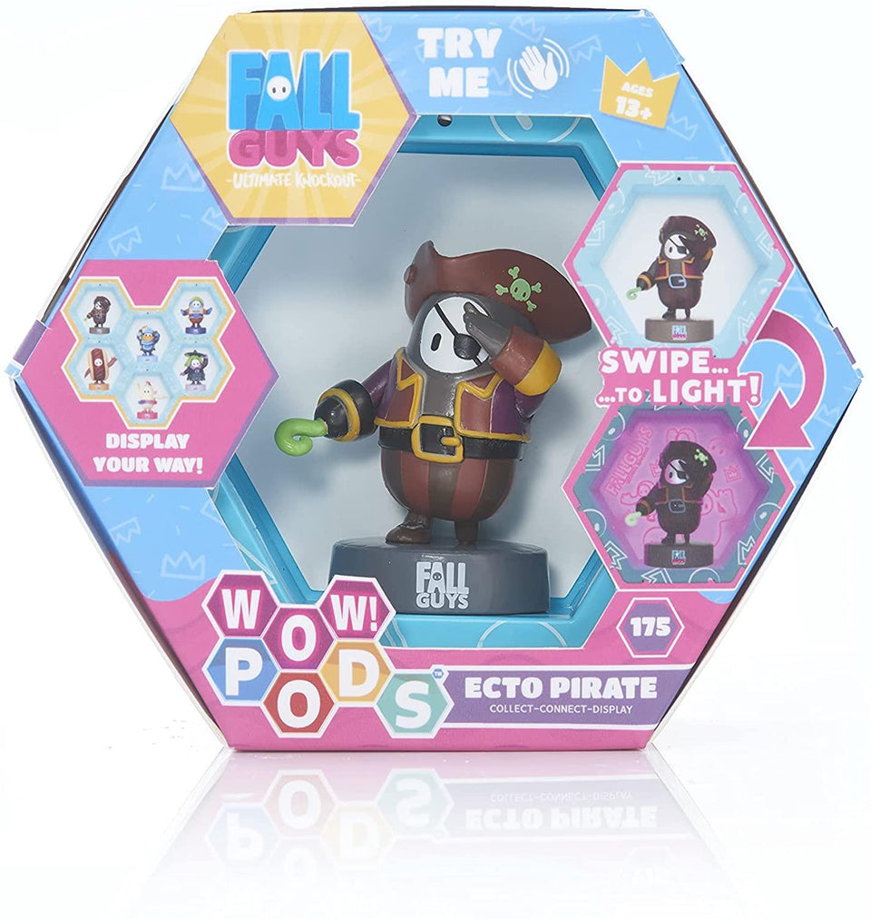 WOW Pods Fall Guys Ecto Pirate Swipe Light-Up Figure Connect for Display