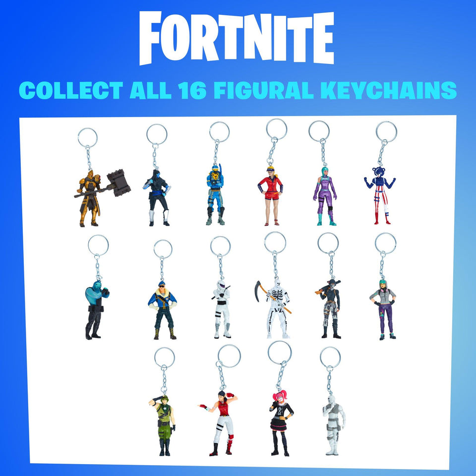 Fortnite Keychains 5pk Elite Agent Lace Scratch Scarlet Ultima Knight Gold PMI International