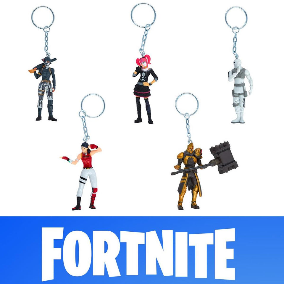 Fortnite Keychains 5pk Elite Agent Lace Scratch Scarlet Ultima Knight Gold PMI International