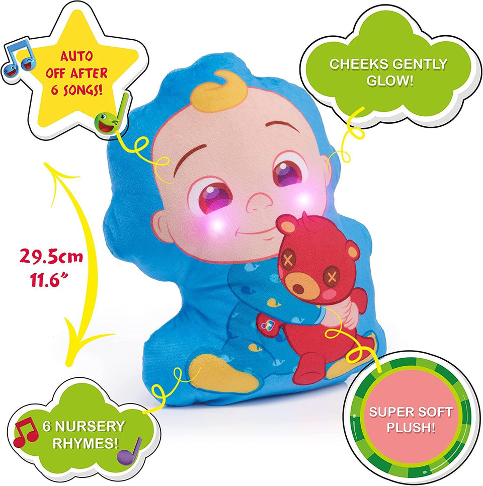 CoComelon JJs Musical Sleep Soother Bedtime Night Light Lullaby Pillow WOW! Stuff