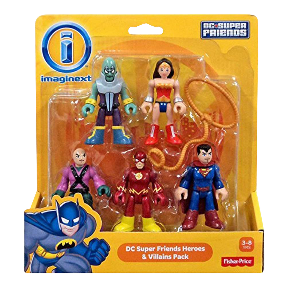 Imaginext DC Super Friends Heroes & Villains Figures Set Pack Fisher-Price
