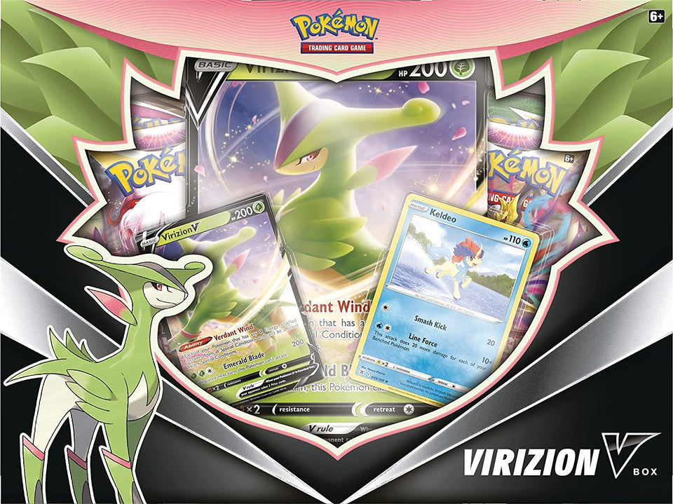 Virizion V Pokemon TCG Collection Box Booster Packs Trading Card Game