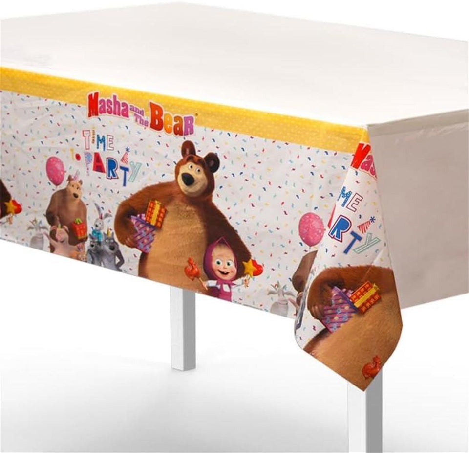 Masha and The Bear Table Cloth Kids Party Decor Supplies Durable Mighty Mojo