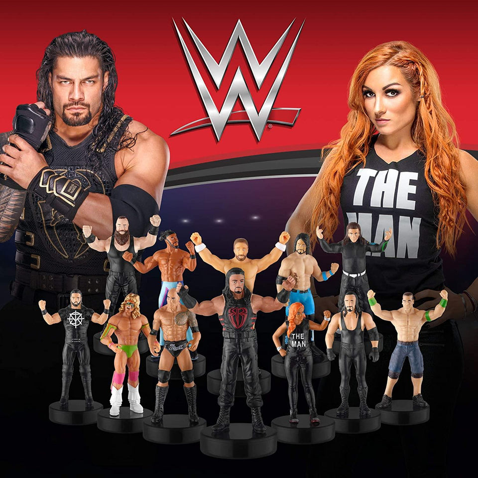 WWE Stampers 12pk Deluxe Box Cake Toppers Craft Toy Character Figures PMI International
