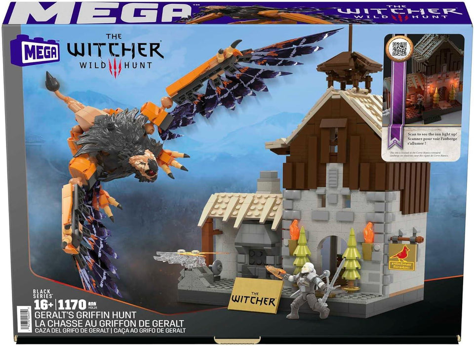 The Witcher Wild Hunt Geralt's Griffin Hunt 1170pcs Black Series Action Figure Fantasy Game Mattel