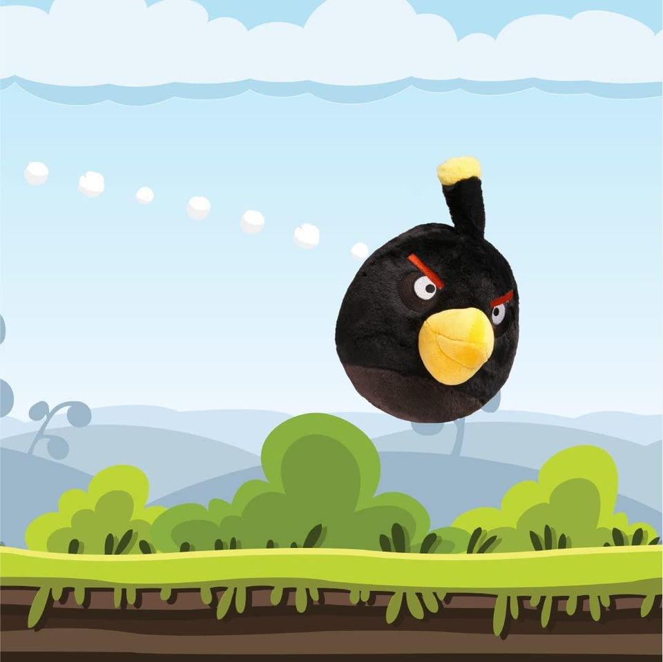 Angry Birds Bomb Black Bird Plush 8" Character Doll Soft Pillow Toy Mighty Mojo