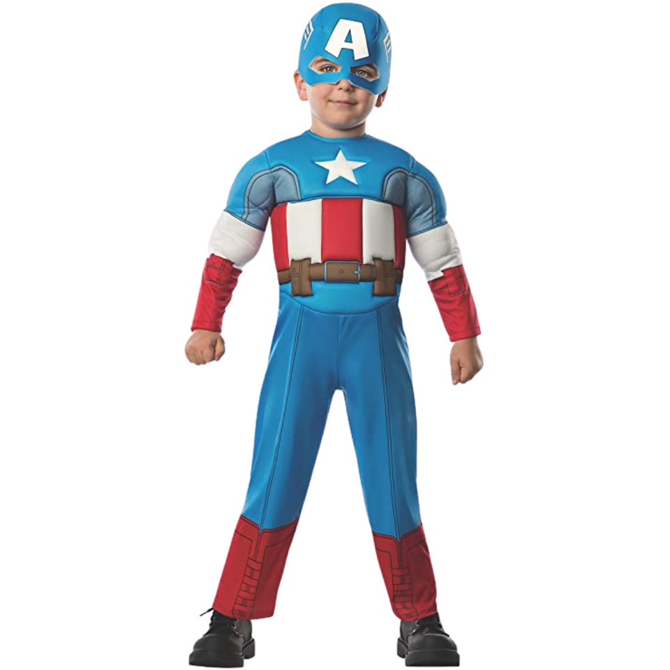 Marvel Superhero Captain America Muscle Toddler Licensed Costume Entire - Small (2/4)