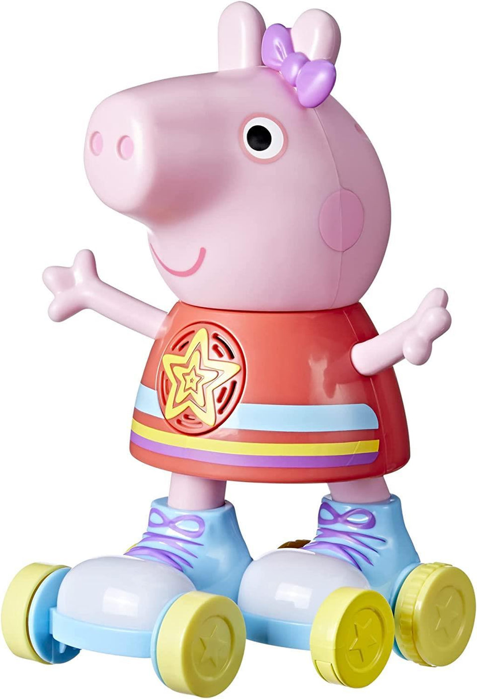 Peppa Pig Disco Peppa Roller Skating Doll 11" Light-Up Talking Musical Toy Hasbro
