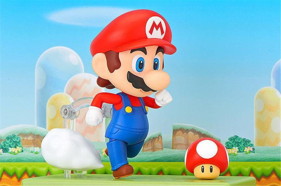 Super Mario Bros Nendoroid Action Figure with Bonus Coins Nintendo Toy NES
