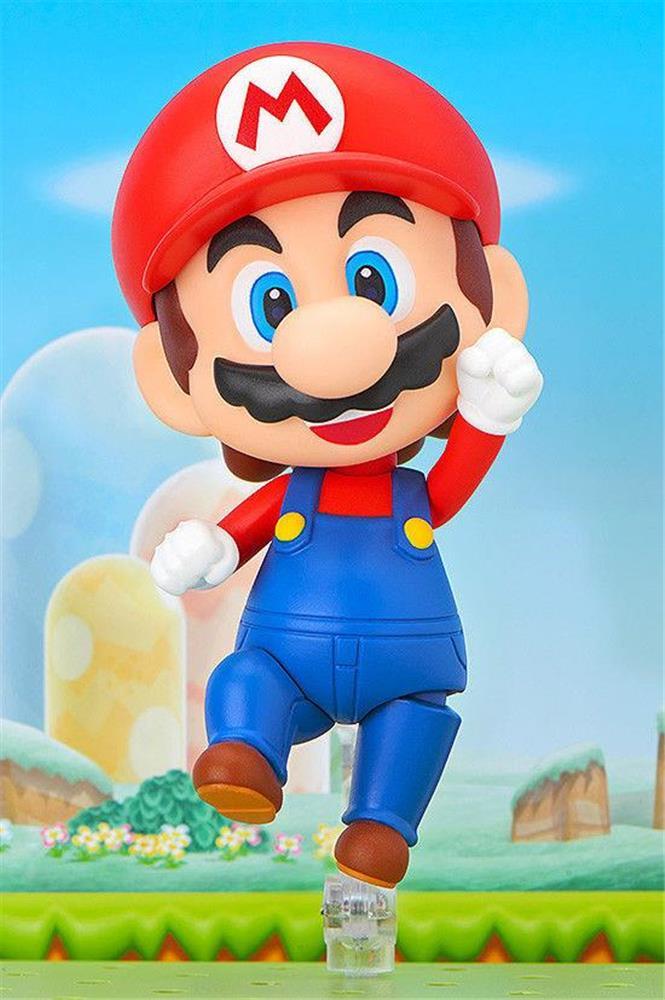 Super Mario Bros Nendoroid Action Figure with Bonus Coins Nintendo Toy NES
