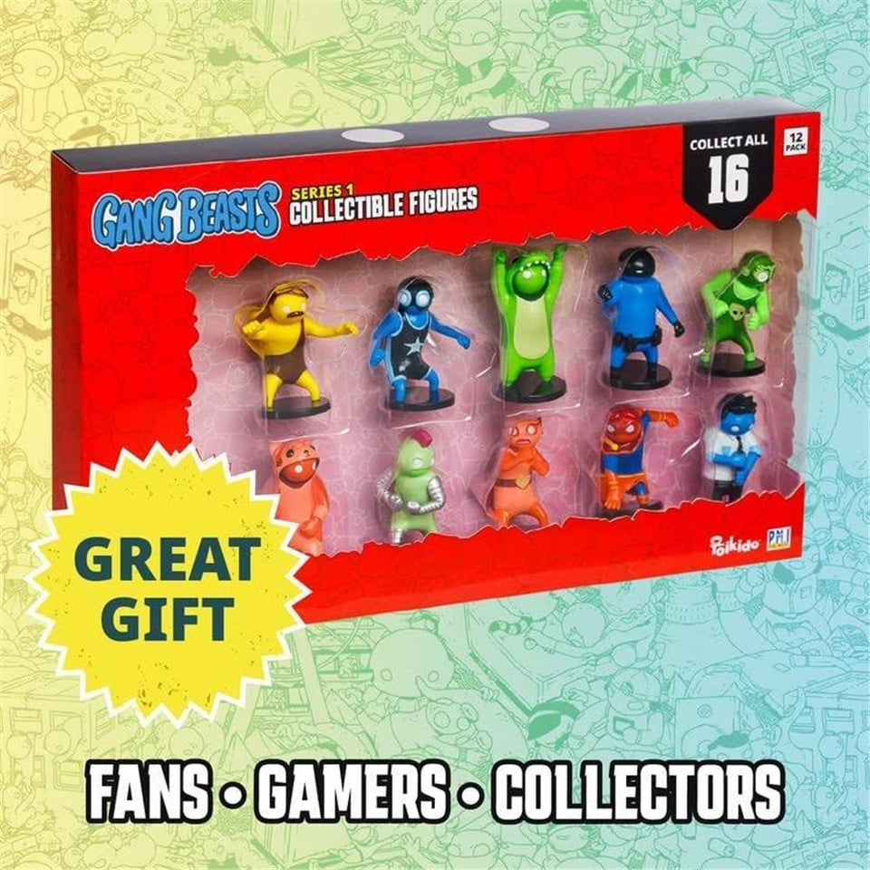 Gang Beasts Action Figures 12pk Party Supplies Gift for Video Gamer Set PMI International
