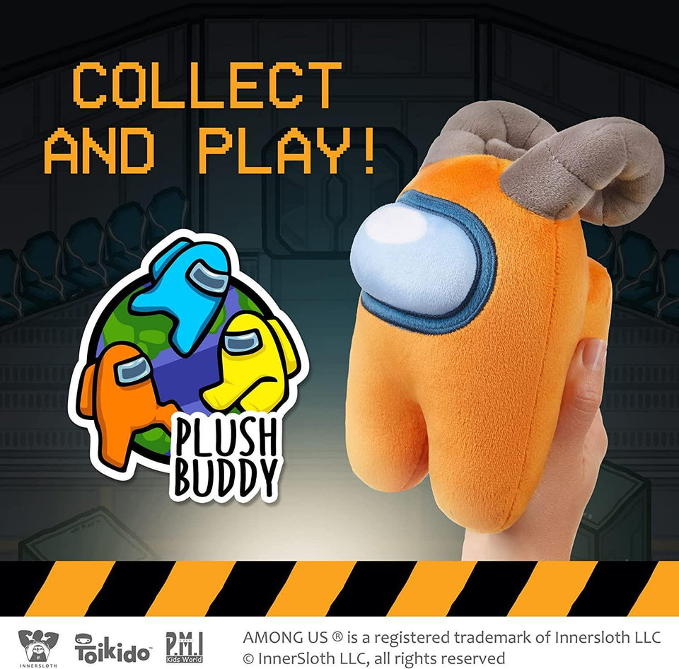 Among Us Plush Buddy Orange Rammed Crewmate 8" Online Video Game P.M.I.