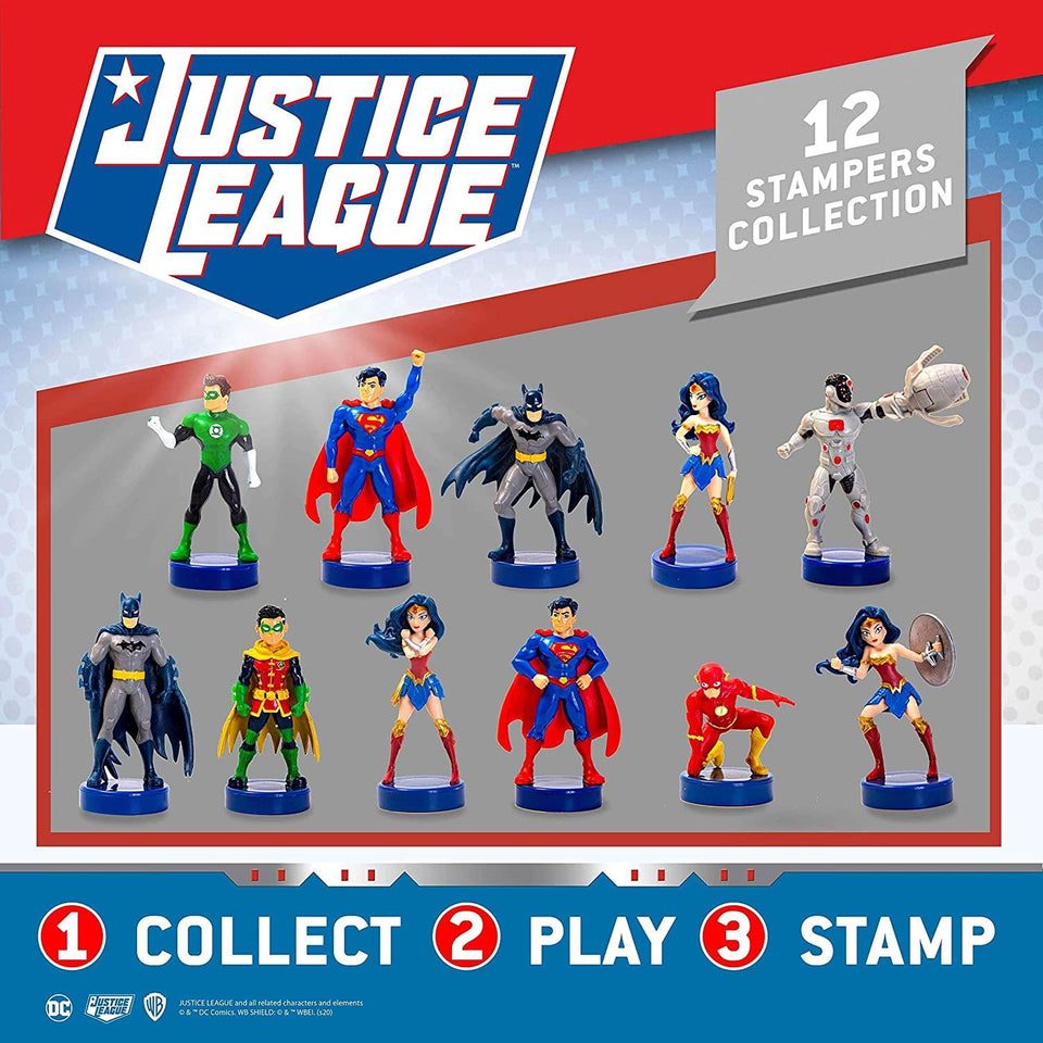 Justice League Stamps 12pk Batman Wonder Woman Superman Robin Flash PMI International