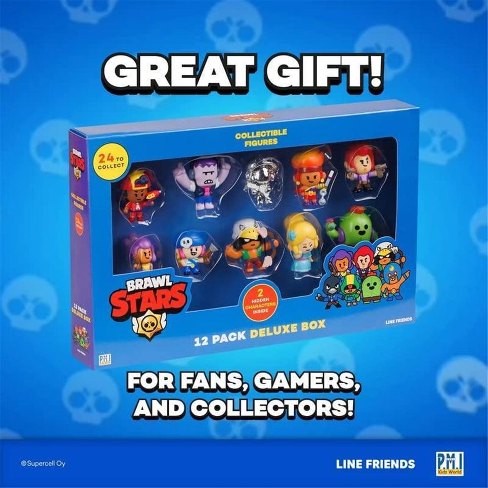 Brawl Stars Character Figures 12ct Party Supplies Gift for Video Gamer Set PMI International