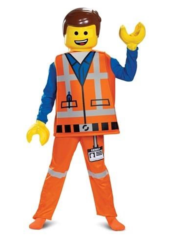 Emmet Lego Movie 2 Deluxe Boys Size S 4/6 Character Costume Disguise