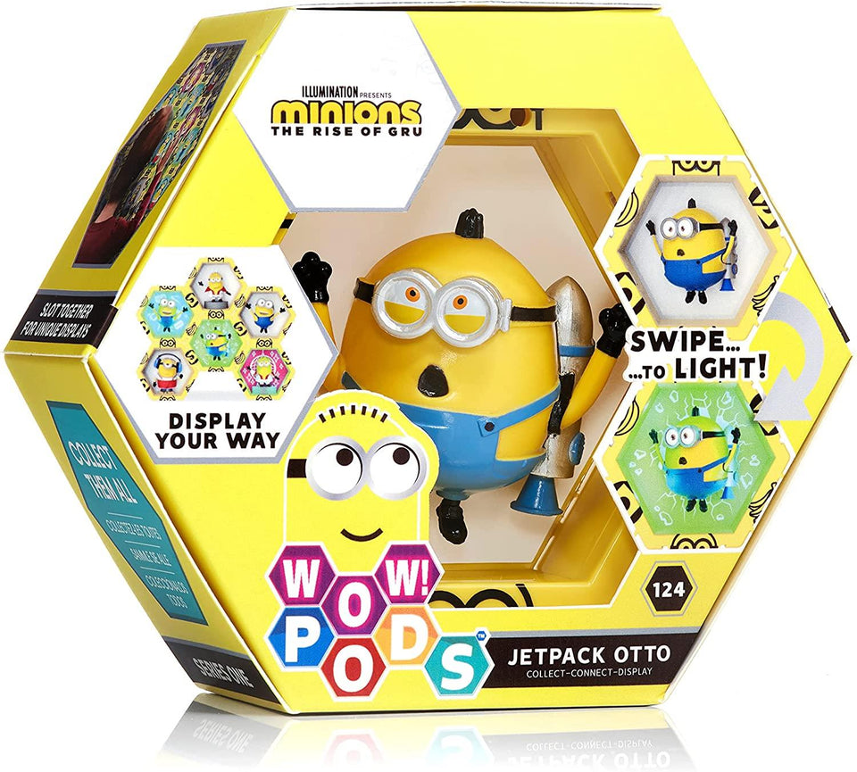 WOW Pods Rise of Gru Jetpack Otto Despicable Me Minion Light-Up Connect Swipe Figure WOW! Stuff