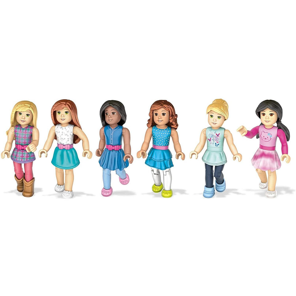 Mega Construx Series 2 American Girl 6-Pack Set Mini Figures Bundle Collectible