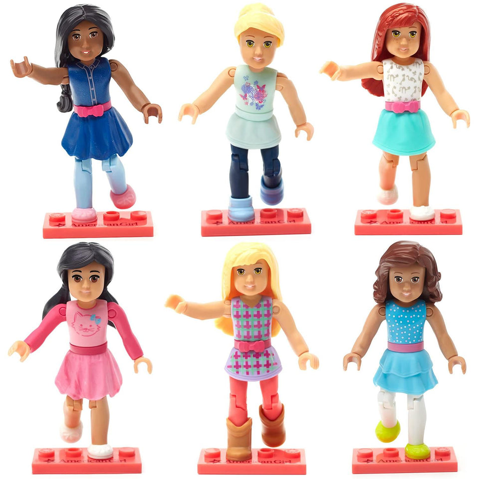 Mega Construx Series 2 American Girl 6-Pack Set Mini Figures Bundle Collectible