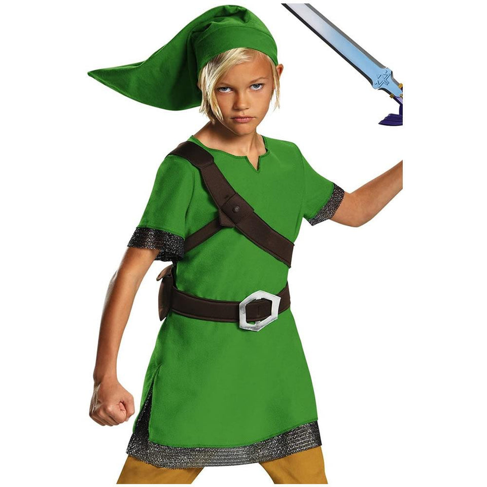 Legend of Zelda Link Classic Kids size L 10/12 Nintendo Character Costume Disguise