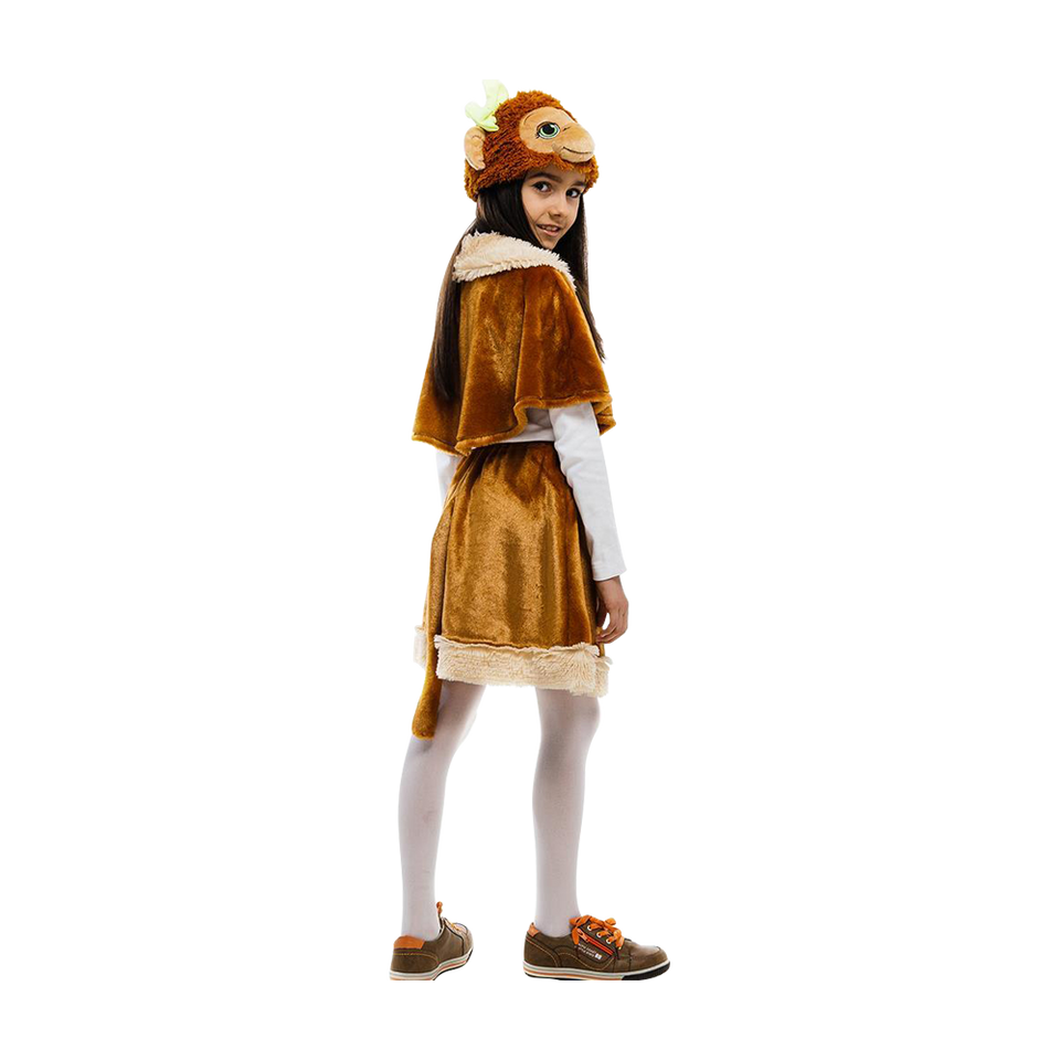 Monkey Jungle Animal Girls Plush Costume Dress-Up Play Kids - X-Small