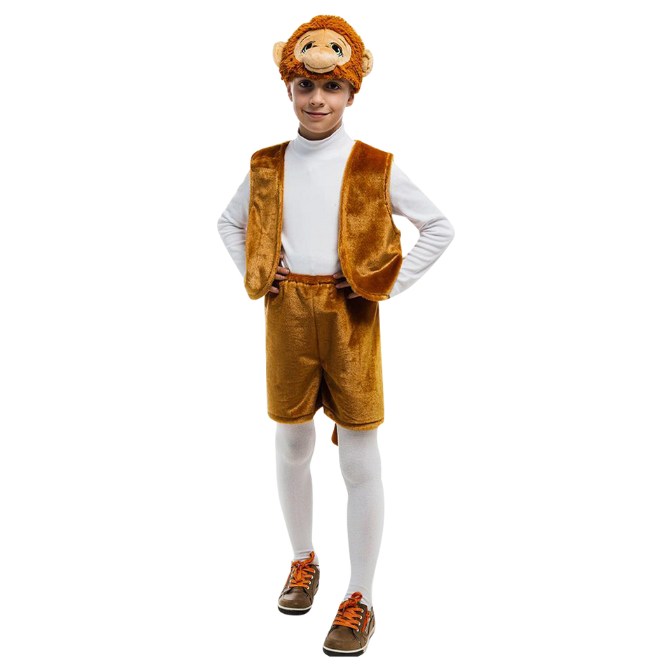 Monkey Jungle Animal Boys Plush Costume Dress-Up Play Kids - Small