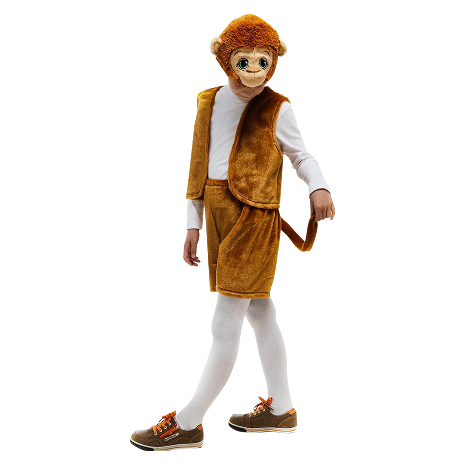 Monkey Jungle Animal Boys Plush Costume Dress-Up Play Kids - Small