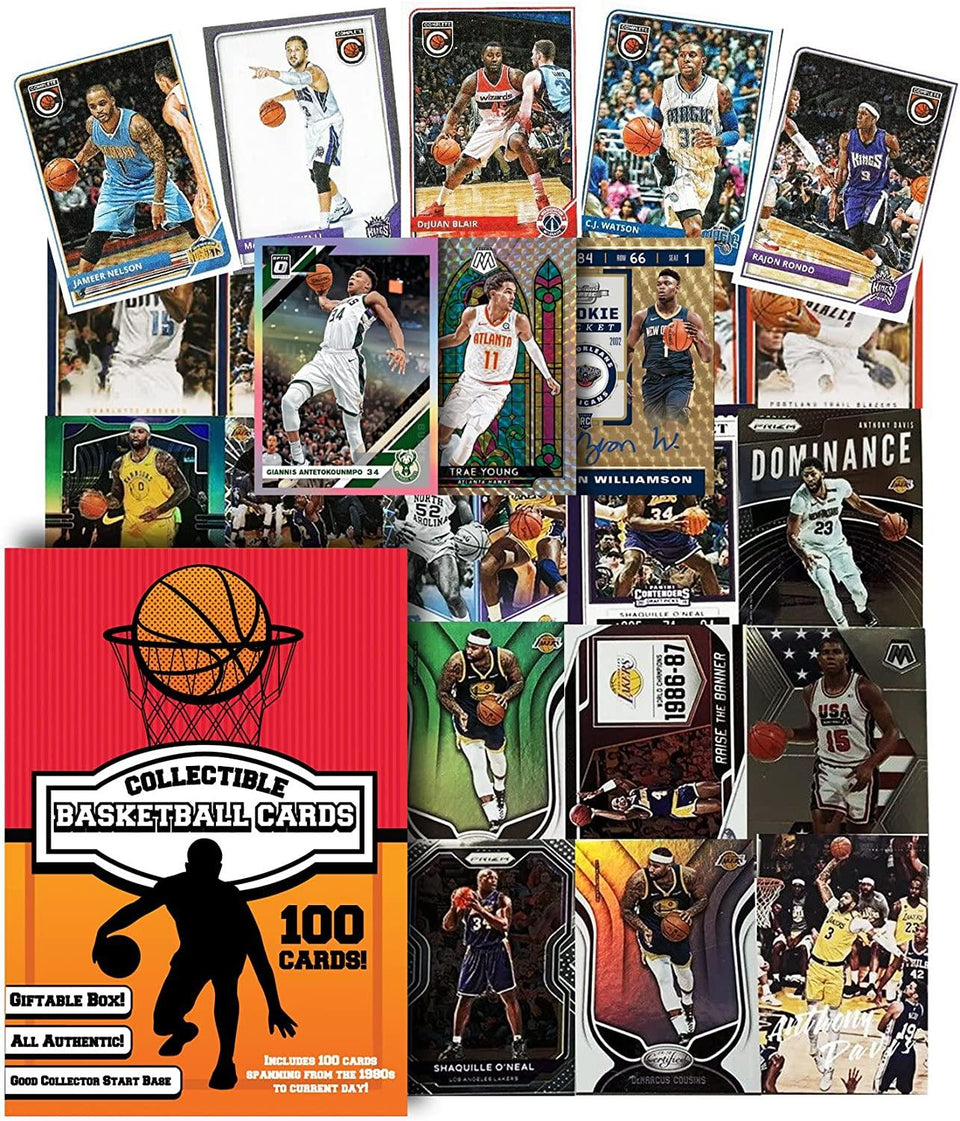 Basketball Trading Collector Cards 100ct Assorted Players Box Set Mighty Mojo