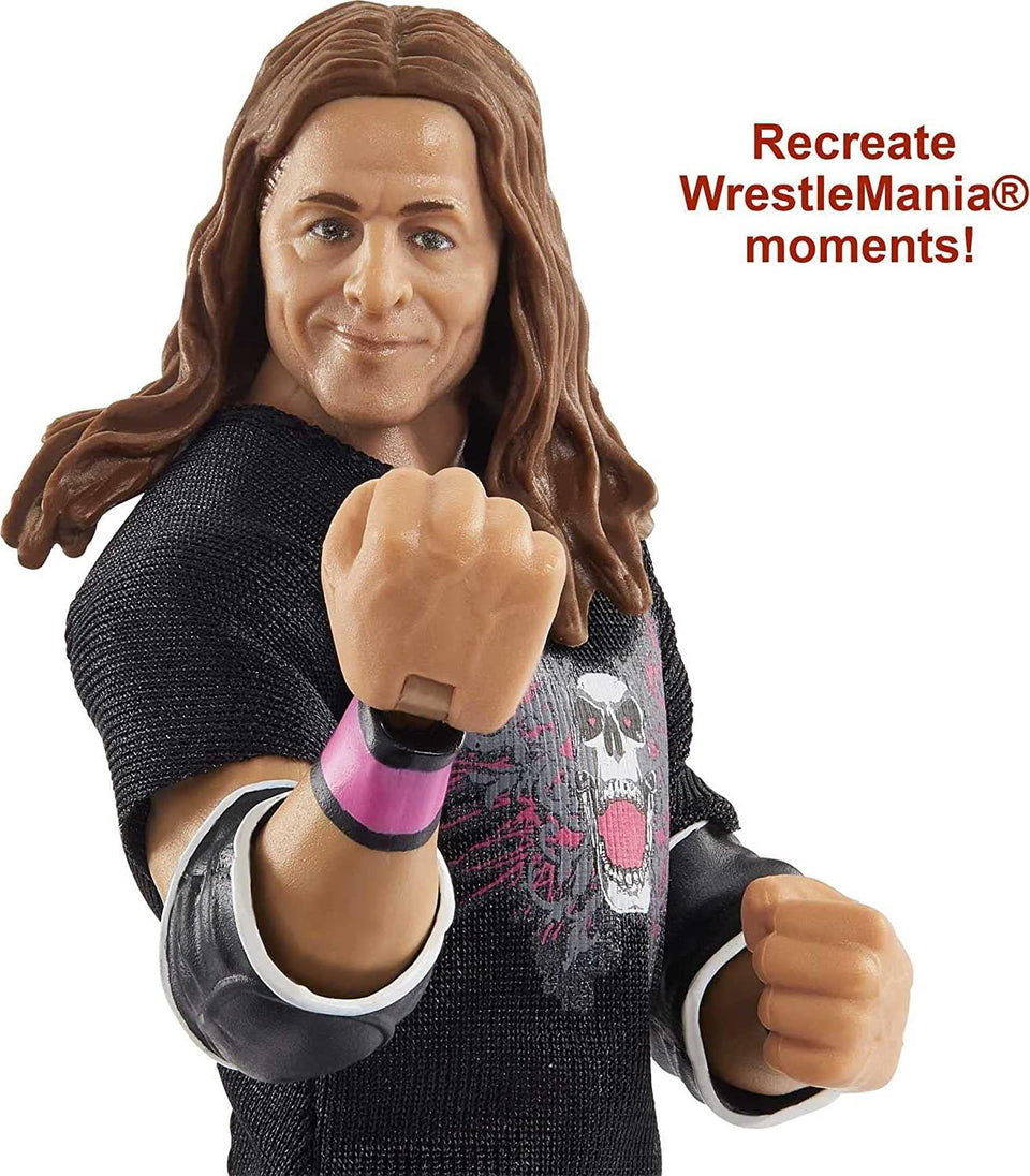 WWE Bret Hit Man Hart Wrestlemania Elite HOF Execution Wreslter Figure Mattel